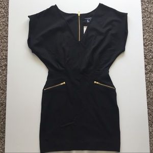 French Connection Black V-Neck mini dress